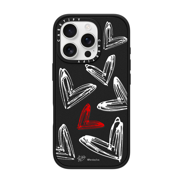 Fer Da Sliva x CASETiFY iPhone 16 Pro Case Heart,Love マットブラック Impact Case MagSafe Compatible Corazon de Fer Multi W & R Mother's Day Fer Da Sliva x CASETiFY iPhone 16 Pro Case Heart,Love マットブラック Impact Case MagSafe Compatible Corazon de Fer Multi W & R Mother's Day