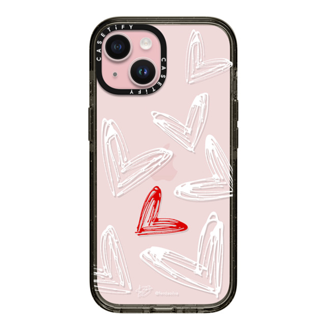 Fer Da Sliva x CASETiFY iPhone 15 Case Heart,Love Black インパクトケース Corazon de Fer Multi W & R Mother's Day Fer Da Sliva x CASETiFY iPhone 15 Case Heart,Love Black インパクトケース Corazon de Fer Multi W & R Mother's Day