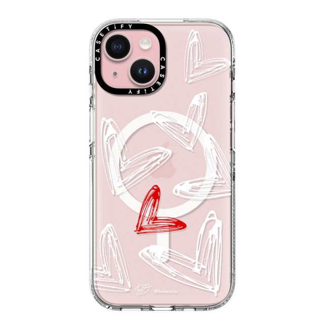 Fer Da Sliva x CASETiFY iPhone 15 Case Heart,Love Clear Clear Case MagSafe Compatible Corazon de Fer Multi W & R Mother's Day Fer Da Sliva x CASETiFY iPhone 15 Case Heart,Love Clear Clear Case MagSafe Compatible Corazon de Fer Multi W & R Mother's Day