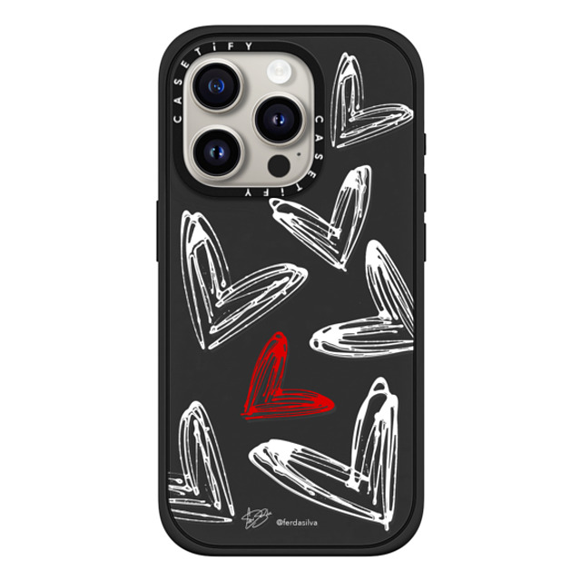 Fer Da Sliva x CASETiFY iPhone 15 Pro Case Heart,Love マットブラック Impact Case MagSafe Compatible Corazon de Fer Multi W & R Mother's Day Fer Da Sliva x CASETiFY iPhone 15 Pro Case Heart,Love マットブラック Impact Case MagSafe Compatible Corazon de Fer Multi W & R Mother's Day