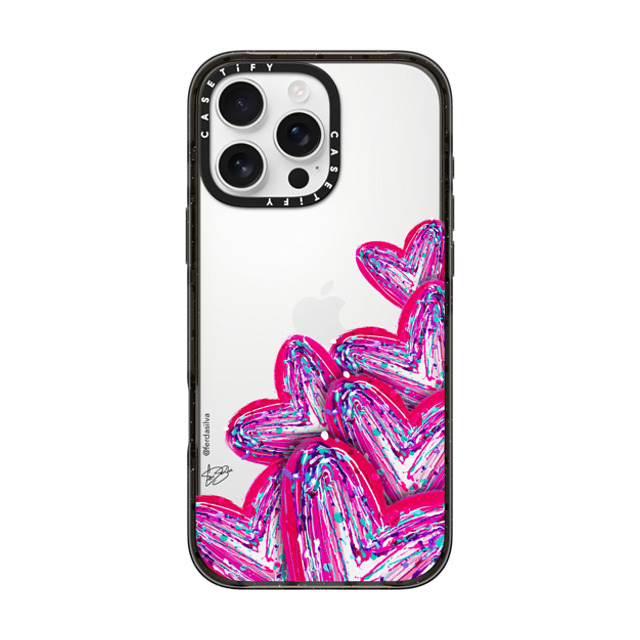 Fer Da Sliva x CASETiFY iPhone 16 Pro Max Case Heart,Love Black インパクトケース Corazon de Fer Multi-Magenta Mother's Day Fer Da Sliva x CASETiFY iPhone 16 Pro Max Case Heart,Love Black インパクトケース Corazon de Fer Multi-Magenta Mother's Day