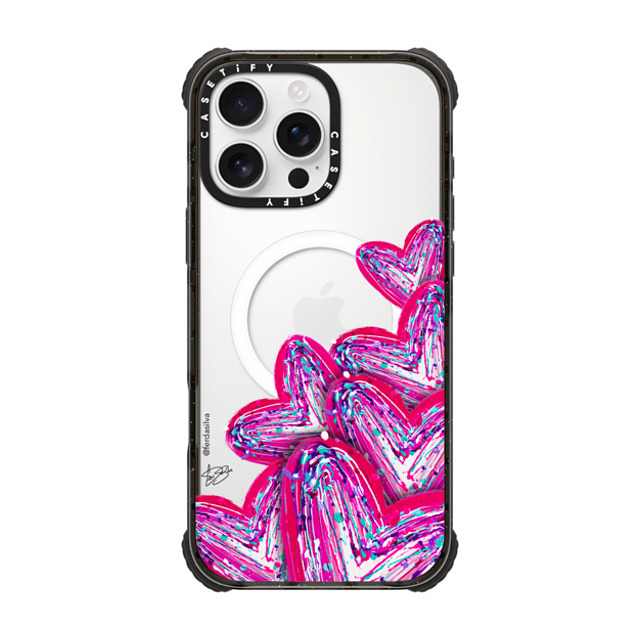 Fer Da Sliva x CASETiFY iPhone 16 Pro Max ケース Heart,Love ブラック ウルトラ インパクトケース MagSafe 対応 Corazon de Fer Multi-Magenta Back to School Fer Da Sliva x CASETiFY iPhone 16 Pro Max ケース Heart,Love ブラック ウルトラ インパクトケース MagSafe 対応 Corazon de Fer Multi-Magenta Back to School