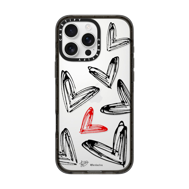 Fer Da Sliva x CASETiFY iPhone 16 Pro Max Case Heart,Love Black インパクトケース Corazon de Fer Multi B & R Mother's Day Fer Da Sliva x CASETiFY iPhone 16 Pro Max Case Heart,Love Black インパクトケース Corazon de Fer Multi B & R Mother's Day