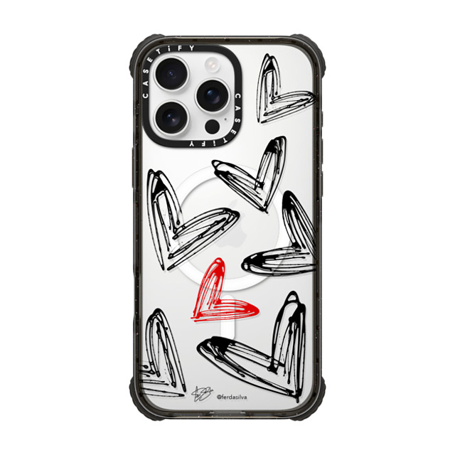 Fer Da Sliva x CASETiFY iPhone 16 Pro Max Case Heart,Love Black ウルトラ インパクトケース MagSafe 対応 Corazon de Fer Multi B & R Mother's Day Fer Da Sliva x CASETiFY iPhone 16 Pro Max Case Heart,Love Black ウルトラ インパクトケース MagSafe 対応 Corazon de Fer Multi B & R Mother's Day