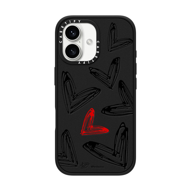 Fer Da Sliva x CASETiFY iPhone 16 ケース Heart,Love マットブラック インパクトケース MagSafe対応 Corazon de Fer Multi B & R Father's Day Fer Da Sliva x CASETiFY iPhone 16 ケース Heart,Love マットブラック インパクトケース MagSafe対応 Corazon de Fer Multi B & R Father's Day