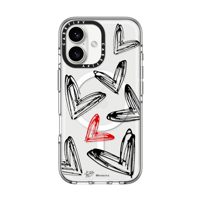 Fer Da Sliva x CASETiFY iPhone 16 ケース Heart,Love クリア クリア ケース MagSafe対応 Corazon de Fer Multi B & R Mother's Day Fer Da Sliva x CASETiFY iPhone 16 ケース Heart,Love クリア クリア ケース MagSafe対応 Corazon de Fer Multi B & R Mother's Day
