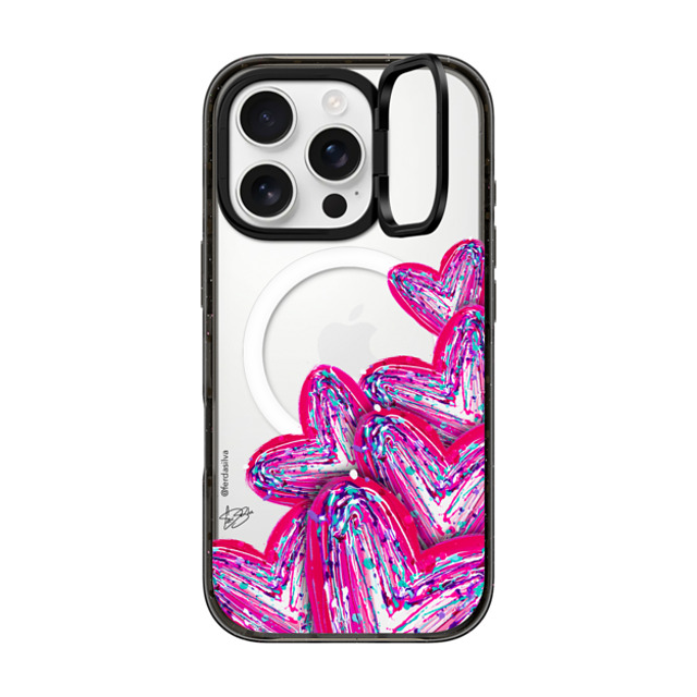 Fer Da Sliva x CASETiFY iPhone 16 Pro Case Heart,Love Black インパクトリングスタンドケース MagSafe対応 Corazon de Fer Multi-Magenta Mother's Day Fer Da Sliva x CASETiFY iPhone 16 Pro Case Heart,Love Black インパクトリングスタンドケース MagSafe対応 Corazon de Fer Multi-Magenta Mother's Day