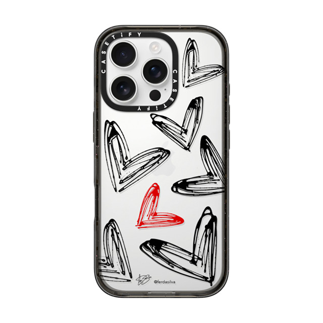 Fer Da Sliva x CASETiFY iPhone 16 Pro Case Heart,Love Black Impact Case Corazon de Fer Multi B & R Father's Day Fer Da Sliva x CASETiFY iPhone 16 Pro Case Heart,Love Black Impact Case Corazon de Fer Multi B & R Father's Day