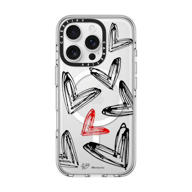 Fer Da Sliva x CASETiFY iPhone 16 Pro ケース Heart,Love クリア クリア ケース MagSafe対応 Corazon de Fer Multi B & R Father's Day Fer Da Sliva x CASETiFY iPhone 16 Pro ケース Heart,Love クリア クリア ケース MagSafe対応 Corazon de Fer Multi B & R Father's Day