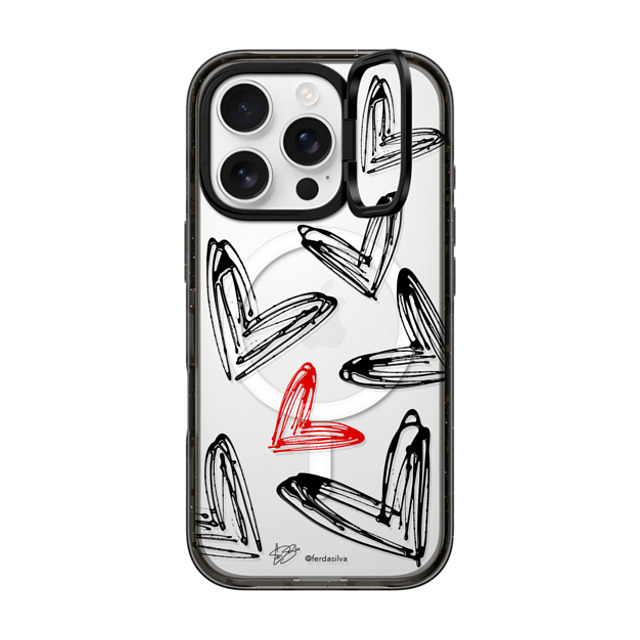 Fer Da Sliva x CASETiFY iPhone 16 Pro Case Heart,Love Black インパクトリングスタンドケース MagSafe対応 Corazon de Fer Multi B & R Mother's Day Fer Da Sliva x CASETiFY iPhone 16 Pro Case Heart,Love Black インパクトリングスタンドケース MagSafe対応 Corazon de Fer Multi B & R Mother's Day