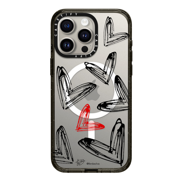 Fer Da Sliva x CASETiFY iPhone 15 Pro Max Case Heart,Love Black Impact Case MagSafe Compatible Corazon de Fer Multi B & R Mother's Day Fer Da Sliva x CASETiFY iPhone 15 Pro Max Case Heart,Love Black Impact Case MagSafe Compatible Corazon de Fer Multi B & R Mother's Day