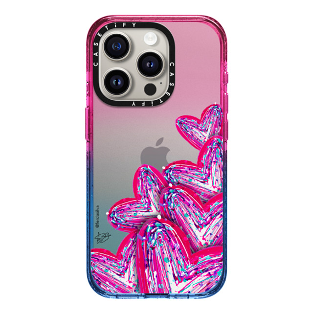 Fer Da Sliva x CASETiFY iPhone 15 Pro Case Heart,Love Cotton Candy インパクトケース Corazon de Fer Multi-Magenta Mother's Day Fer Da Sliva x CASETiFY iPhone 15 Pro Case Heart,Love Cotton Candy インパクトケース Corazon de Fer Multi-Magenta Mother's Day