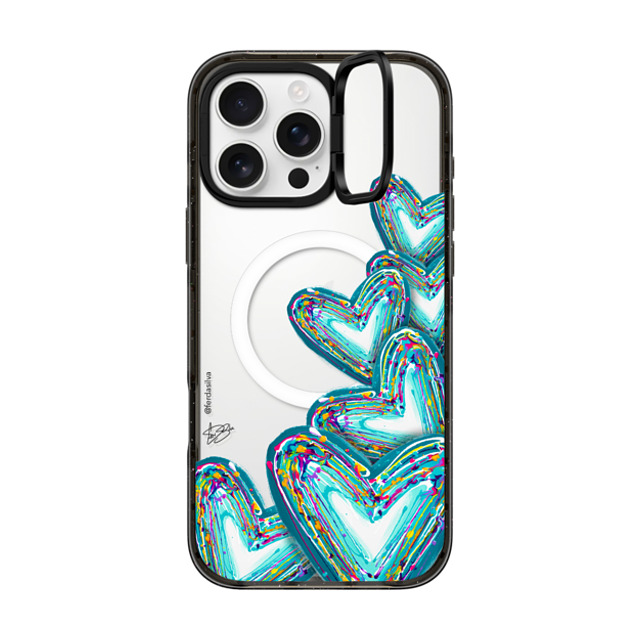 Fer Da Sliva x CASETiFY iPhone 16 Pro Max ケース Heart,Love ブラック インパクトリングスタンドケース MagSafe対応 Corazon de Fer Multi-Teal Father's Day Fer Da Sliva x CASETiFY iPhone 16 Pro Max ケース Heart,Love ブラック インパクトリングスタンドケース MagSafe対応 Corazon de Fer Multi-Teal Father's Day