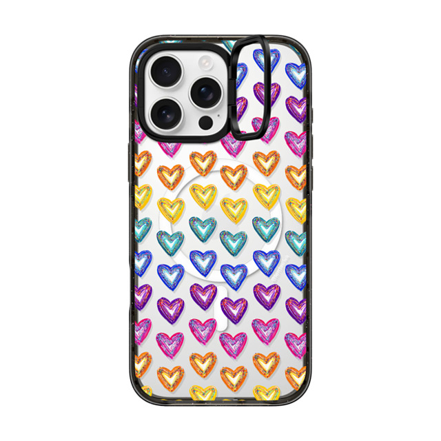 Fer Da Sliva x CASETiFY iPhone 16 Pro Max Case Heart,Rainbow Black インパクトリングスタンドケース MagSafe対応 Love the colors zig zag Mother's Day Fer Da Sliva x CASETiFY iPhone 16 Pro Max Case Heart,Rainbow Black インパクトリングスタンドケース MagSafe対応 Love the colors zig zag Mother's Day