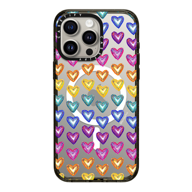 Fer Da Sliva x CASETiFY iPhone 15 Pro Max Case Heart,Rainbow Black Impact Case MagSafe Compatible Love the colors zig zag Mother's Day Fer Da Sliva x CASETiFY iPhone 15 Pro Max Case Heart,Rainbow Black Impact Case MagSafe Compatible Love the colors zig zag Mother's Day
