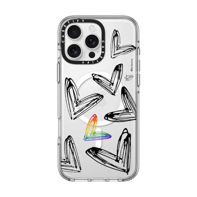 Fer Da Sliva x CASETiFY iPhone 16 Pro Max Case Heart,Love Clear Clear Case MagSafe Compatible Love one all Father's Day Fer Da Sliva x CASETiFY iPhone 16 Pro Max Case Heart,Love Clear Clear Case MagSafe Compatible Love one all Father's Day