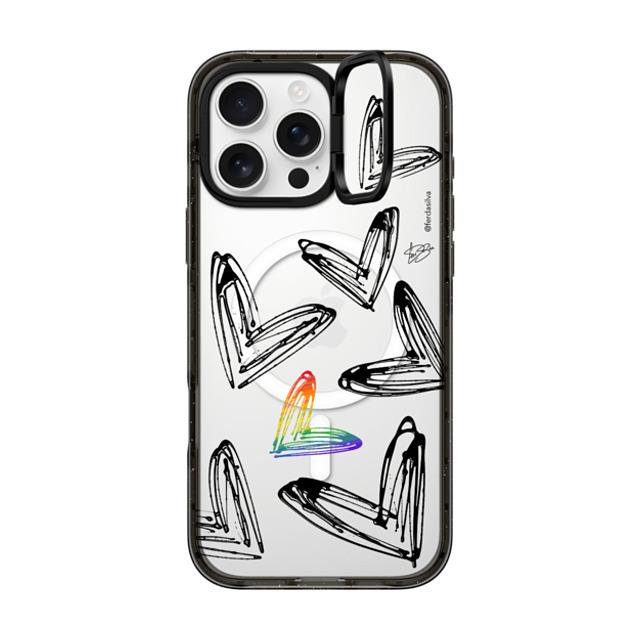 Fer Da Sliva x CASETiFY iPhone 16 Pro Max ケース Heart,Love ブラック インパクトリングスタンドケース MagSafe対応 Love one all Father's Day Fer Da Sliva x CASETiFY iPhone 16 Pro Max ケース Heart,Love ブラック インパクトリングスタンドケース MagSafe対応 Love one all Father's Day