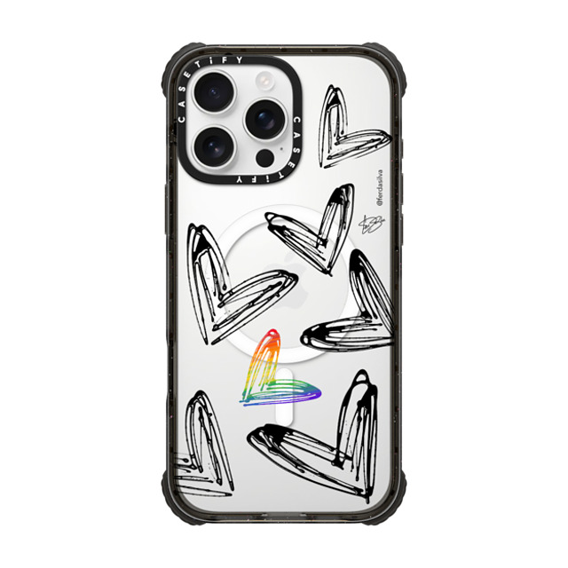Fer Da Sliva x CASETiFY iPhone 16 Pro Max Case Heart,Love Black ウルトラ インパクトケース MagSafe 対応 Love one all Father's Day Fer Da Sliva x CASETiFY iPhone 16 Pro Max Case Heart,Love Black ウルトラ インパクトケース MagSafe 対応 Love one all Father's Day