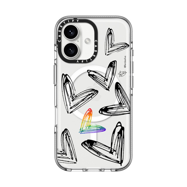 Fer Da Sliva x CASETiFY iPhone 16 ケース Heart,Love クリア クリア ケース MagSafe対応 Love one all Father's Day Fer Da Sliva x CASETiFY iPhone 16 ケース Heart,Love クリア クリア ケース MagSafe対応 Love one all Father's Day