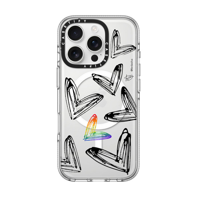 Fer Da Sliva x CASETiFY iPhone 16 Pro ケース Heart,Love クリア クリア ケース MagSafe対応 Love one all Father's Day Fer Da Sliva x CASETiFY iPhone 16 Pro ケース Heart,Love クリア クリア ケース MagSafe対応 Love one all Father's Day