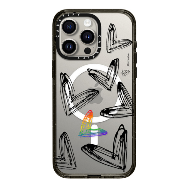 Fer Da Sliva x CASETiFY iPhone 15 Pro Max Case Heart,Love Black Impact Case MagSafe Compatible Love one all Back to School Fer Da Sliva x CASETiFY iPhone 15 Pro Max Case Heart,Love Black Impact Case MagSafe Compatible Love one all Back to School