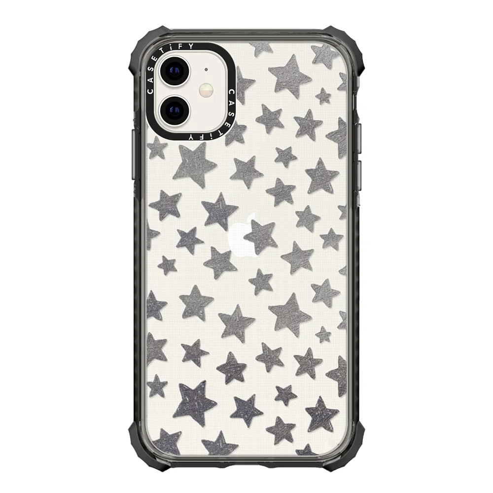 Ultra Impact iPhone 11 Case - silver stars