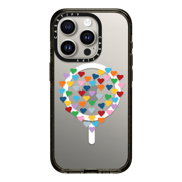 Emeline x CASETiFY iPhone 15 Pro Case Heart,Pattern Black Impact Case MagSafe Compatible Hearts Heart Rainbow Mother's Day Emeline x CASETiFY iPhone 15 Pro Case Heart,Pattern Black Impact Case MagSafe Compatible Hearts Heart Rainbow Mother's Day