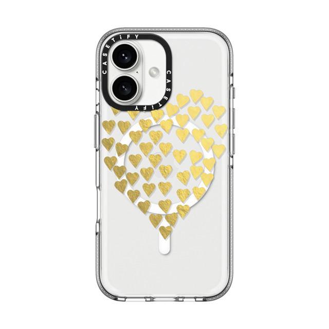 Emeline x CASETiFY iPhone 16 Case クリア クリア ケース MagSafe対応 Hearts Heart Gold Transparent #2 Father's Day Emeline x CASETiFY iPhone 16 Case クリア クリア ケース MagSafe対応 Hearts Heart Gold Transparent #2 Father's Day