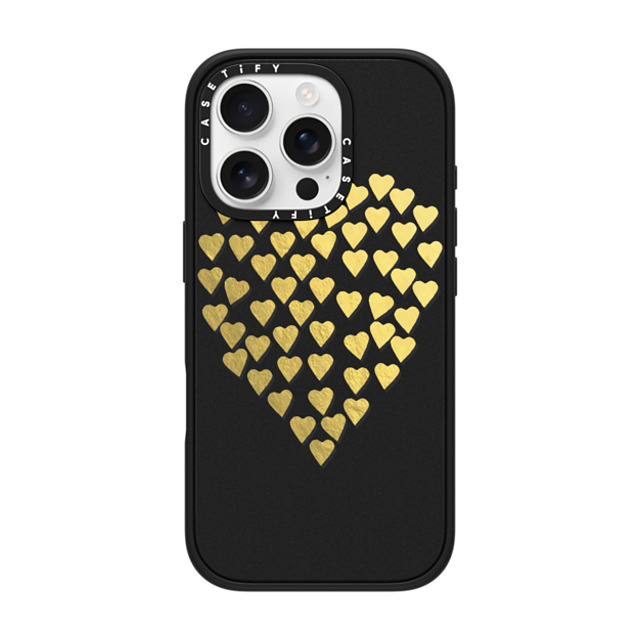 Emeline x CASETiFY iPhone 16 Pro ケース マットブラック インパクトケース MagSafe対応 Hearts Heart Gold Transparent #2 Father's Day Emeline x CASETiFY iPhone 16 Pro ケース マットブラック インパクトケース MagSafe対応 Hearts Heart Gold Transparent #2 Father's Day