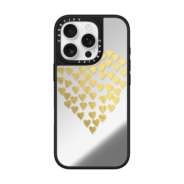 Emeline x CASETiFY iPhone 16 Pro Case Silver on Black ミラーケース MagSafe対応 Hearts Heart Gold Transparent #2 Father's Day Emeline x CASETiFY iPhone 16 Pro Case Silver on Black ミラーケース MagSafe対応 Hearts Heart Gold Transparent #2 Father's Day
