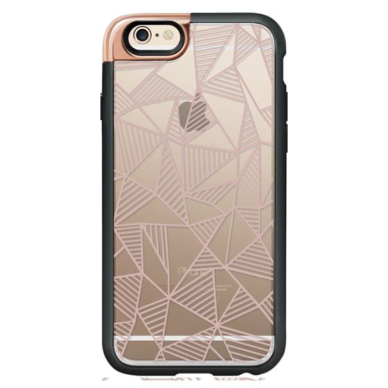 Abstract Lines Rose Gold Transparent Casetify
