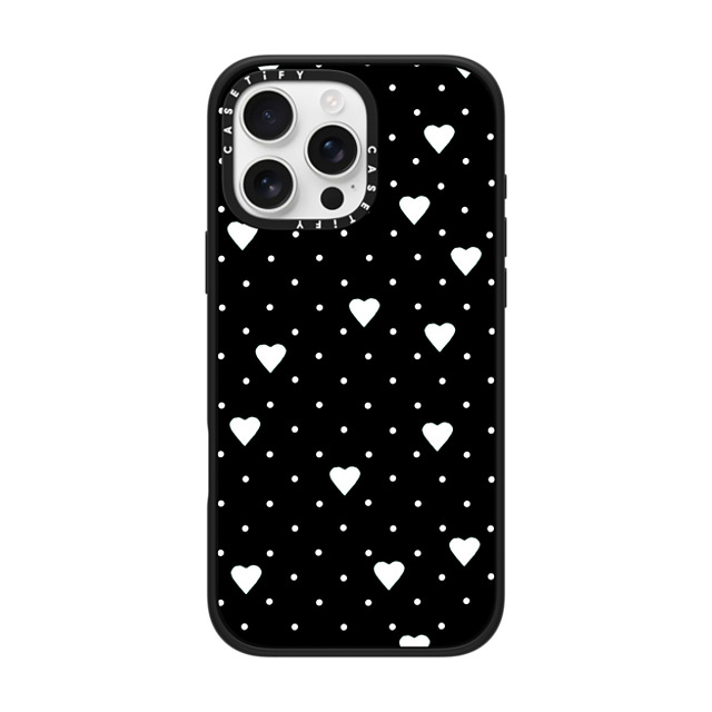 Emeline x CASETiFY iPhone 16 Pro Max Case Heart,Love Matte Black Impact Case MagSafe Compatible Pin Point Hearts Black Back to School Emeline x CASETiFY iPhone 16 Pro Max Case Heart,Love Matte Black Impact Case MagSafe Compatible Pin Point Hearts Black Back to School