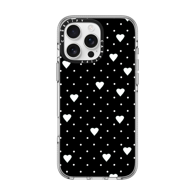 Emeline x CASETiFY iPhone 16 Pro Max Case Heart,Love クリア クリア ケース MagSafe対応 Pin Point Hearts Black Back to School Emeline x CASETiFY iPhone 16 Pro Max Case Heart,Love クリア クリア ケース MagSafe対応 Pin Point Hearts Black Back to School