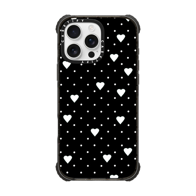 Emeline x CASETiFY iPhone 16 Pro Max Case Heart,Love Black ウルトラ インパクトケース MagSafe 対応 Pin Point Hearts Black Back to School Emeline x CASETiFY iPhone 16 Pro Max Case Heart,Love Black ウルトラ インパクトケース MagSafe 対応 Pin Point Hearts Black Back to School