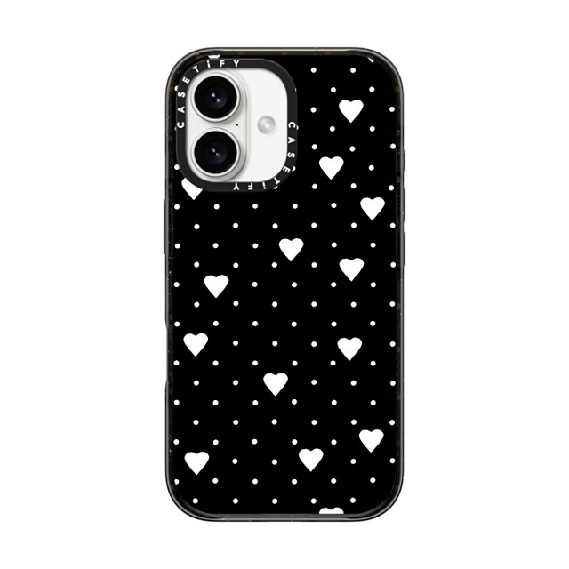 Emeline x CASETiFY iPhone 16 Case Heart,Love Black Impact Case MagSafe Compatible Pin Point Hearts Black Back to School Emeline x CASETiFY iPhone 16 Case Heart,Love Black Impact Case MagSafe Compatible Pin Point Hearts Black Back to School