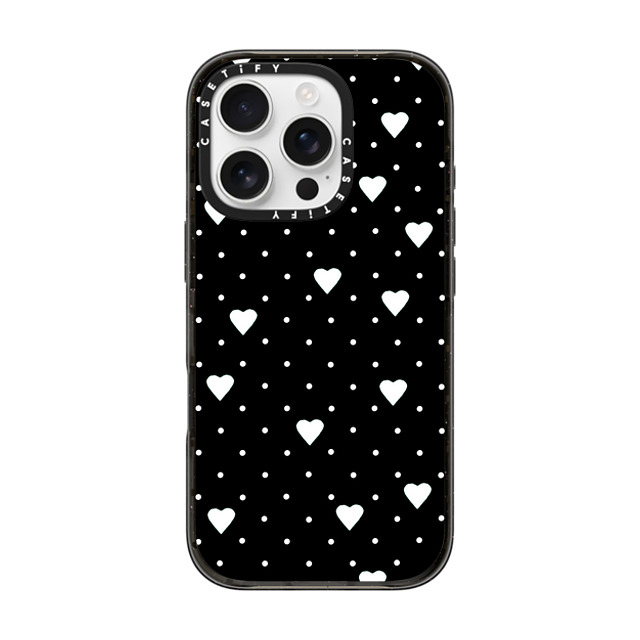 Emeline x CASETiFY iPhone 16 Pro Case Heart,Love Black Impact Case MagSafe Compatible Pin Point Hearts Black Back to School Emeline x CASETiFY iPhone 16 Pro Case Heart,Love Black Impact Case MagSafe Compatible Pin Point Hearts Black Back to School