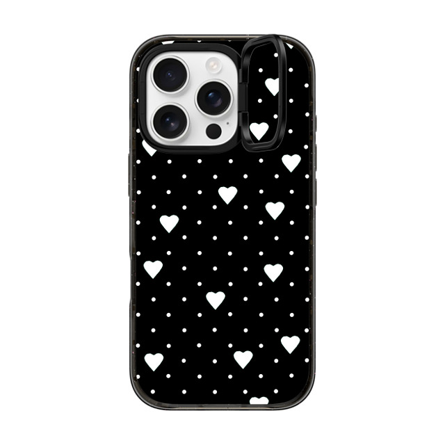 Emeline x CASETiFY iPhone 16 Pro Case Heart,Love Black インパクトリングスタンドケース MagSafe対応 Pin Point Hearts Black Back to School Emeline x CASETiFY iPhone 16 Pro Case Heart,Love Black インパクトリングスタンドケース MagSafe対応 Pin Point Hearts Black Back to School