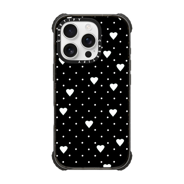 Emeline x CASETiFY iPhone 16 Pro Case Heart,Love Black ウルトラ インパクトケース MagSafe 対応 Pin Point Hearts Black Back to School Emeline x CASETiFY iPhone 16 Pro Case Heart,Love Black ウルトラ インパクトケース MagSafe 対応 Pin Point Hearts Black Back to School