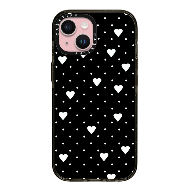 Emeline x CASETiFY iPhone 15 Case Heart,Love Black Impact Case MagSafe Compatible Pin Point Hearts Black Back to School Emeline x CASETiFY iPhone 15 Case Heart,Love Black Impact Case MagSafe Compatible Pin Point Hearts Black Back to School