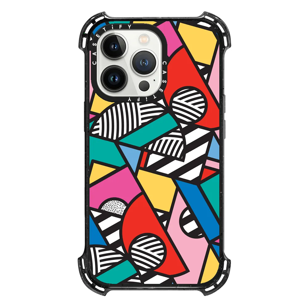 Bounce iPhone 13 Pro Case MagSafe Compatible - 90s Colorful Memphis Modern  Geometric