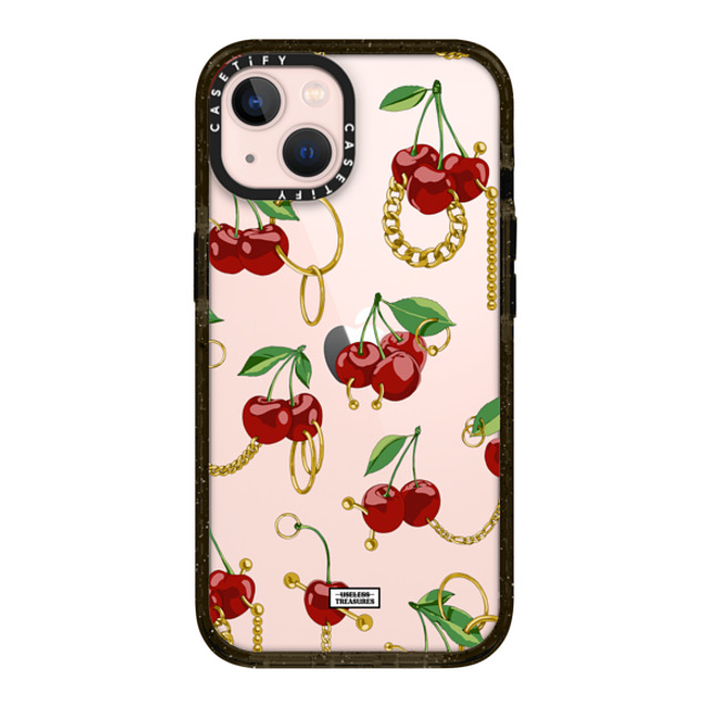 Useless Treasures x CASETiFY iPhone 13 ケース ブラック インパクトケース Cherry Bling By Useless Treasures