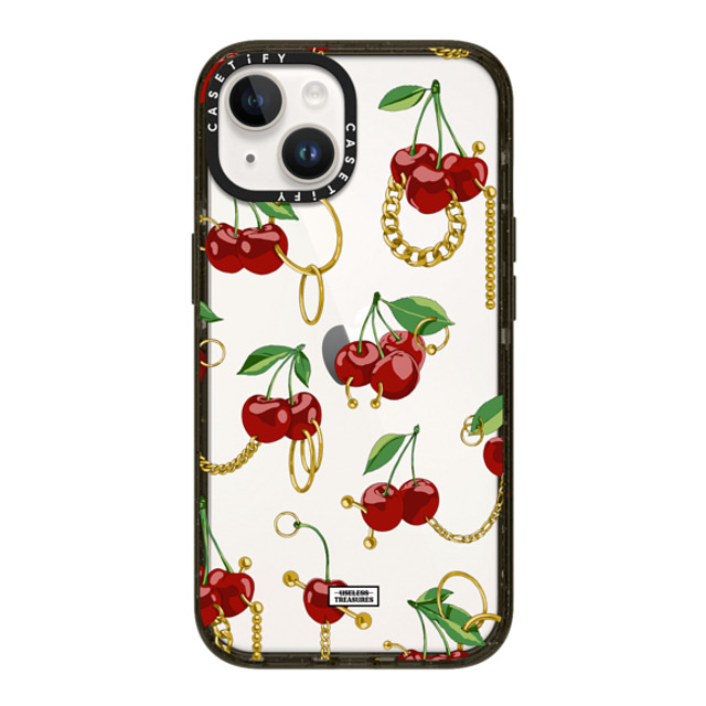 Useless Treasures x CASETiFY iPhone 14 ケース ブラック インパクトケース Cherry Bling By Useless Treasures