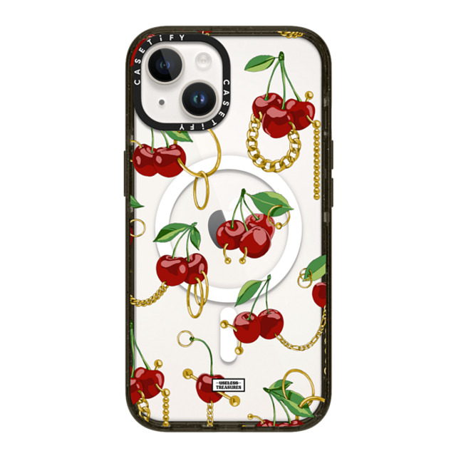 Useless Treasures x CASETiFY iPhone 14 ケース ブラック インパクトケース MagSafe対応 Cherry Bling By Useless Treasures