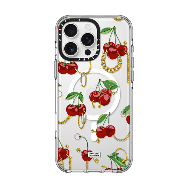 Useless Treasures x CASETiFY iPhone 16 Pro Max ケース クリア クリア ケース MagSafe対応 Cherry Bling By Useless Treasures