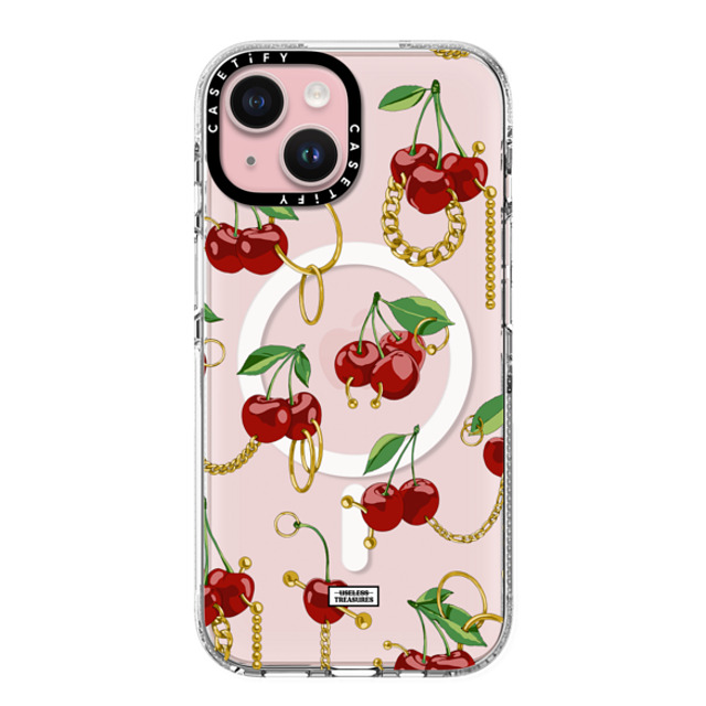 Useless Treasures x CASETiFY iPhone 15 ケース クリア クリア ケース MagSafe対応 Cherry Bling By Useless Treasures