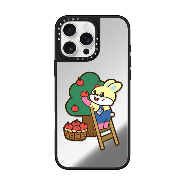 noii noii x CASETiFY iPhone 16 Pro Max ケース Silver on Black ミラーケース MagSafe対応 Bunny Worker Father's Day noii noii x CASETiFY iPhone 16 Pro Max ケース Silver on Black ミラーケース MagSafe対応 Bunny Worker Father's Day