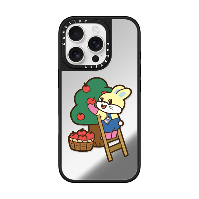 noii noii x CASETiFY iPhone 16 Pro ケース Silver on Black ミラーケース MagSafe対応 Bunny Worker Father's Day noii noii x CASETiFY iPhone 16 Pro ケース Silver on Black ミラーケース MagSafe対応 Bunny Worker Father's Day