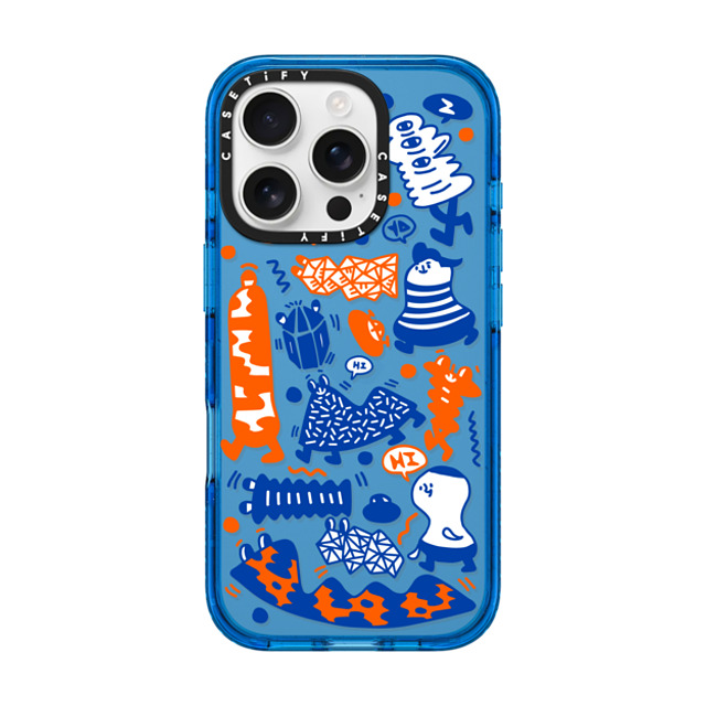 CASETiFY iPhone 16 Pro Case スカイブルー Impact Case Sticker,Cartoon Zlism's friend CASETiFY iPhone 16 Pro Case スカイブルー Impact Case Sticker,Cartoon Zlism's friend