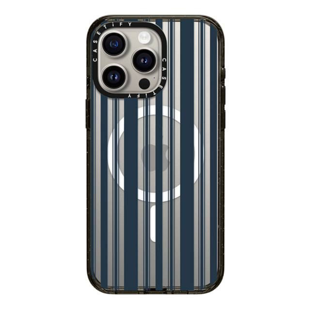 CASETiFY iPhone 15 Pro Max ケース ブラック インパクトケース MagSafe対応 NAVY STRIPE by michele frechette michele frechette Back to School CASETiFY iPhone 15 Pro Max ケース ブラック インパクトケース MagSafe対応 NAVY STRIPE by michele frechette michele frechette Back to School