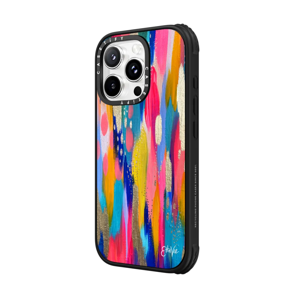 Ultra Impact iPhone 16 Pro Max Case MagSafe Compatible - EttaVee Summer Brushstroke